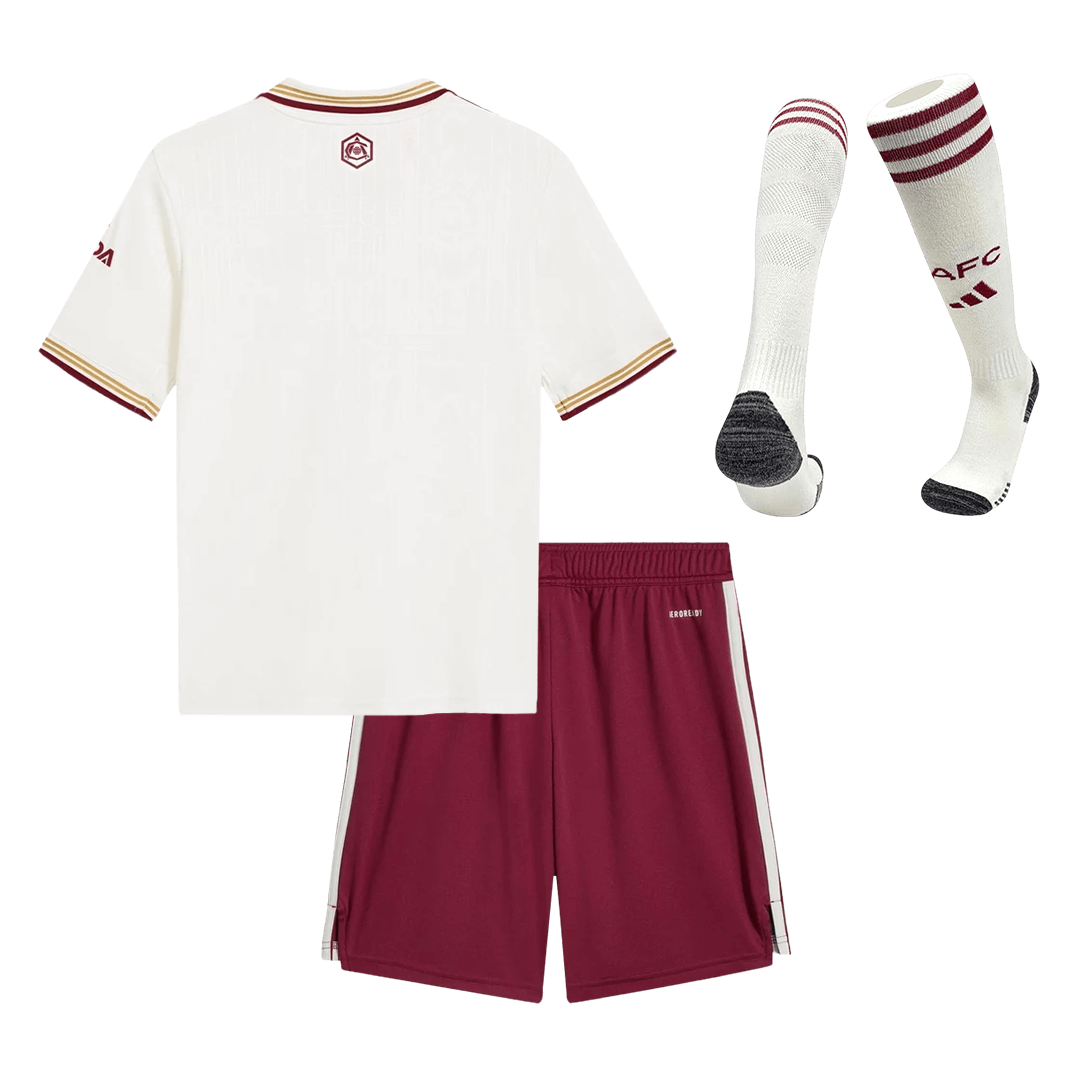 Arsenal Third Maillot Kit 2025/26 Enfant Blanc