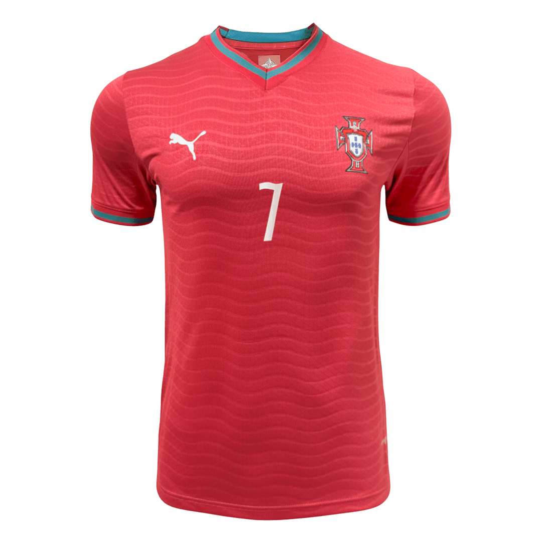 RONALDO #7 Portugal Domicile Maillot - Coupe du Monde 2026 Rouge Joueur