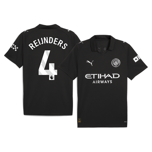 REIJNDERS #4 Manchester City Extérieur Maillot 2025/26 Noir