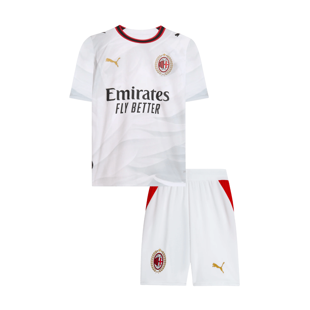 Vente Flash AC Milan Extérieur Maillot Kit 2026/27 Enfant Blanc