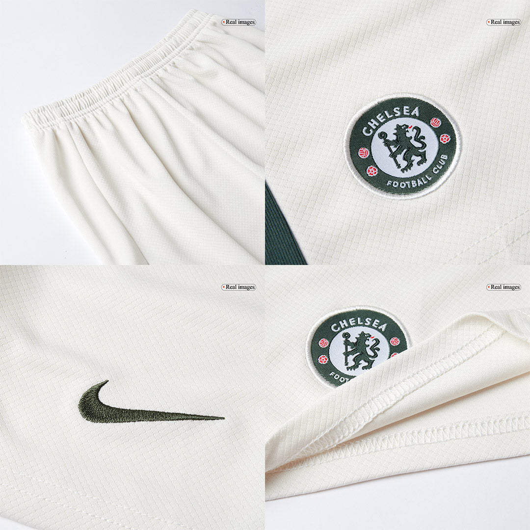 Chelsea Extérieur Maillot Kit 2025/26 Enfant Blanc
