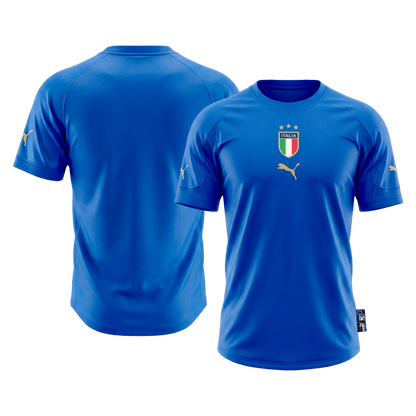 Retro Italie Domicile Maillot 2004 Bleu