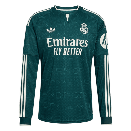 Real Madrid Extérieur Maillot Manches Longues 2026/27 Vert Grande Taille