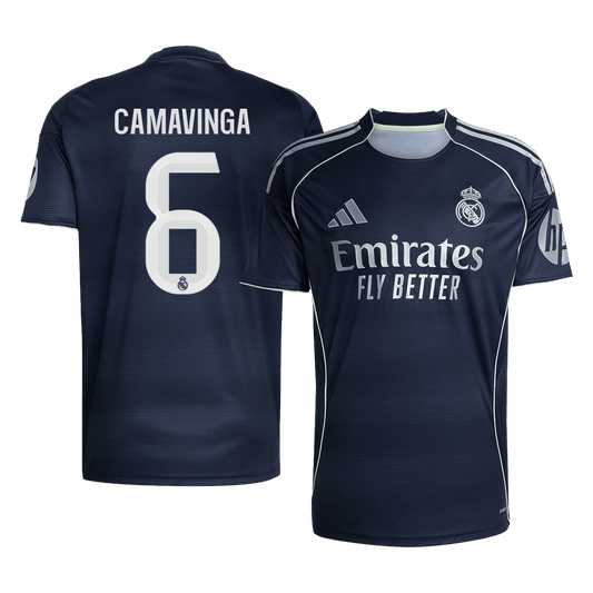 CAMAVINGA #6 Real Madrid Extérieur Maillot 2025/26 Bleu marine