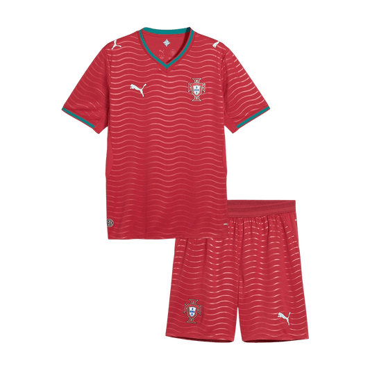 Portugal Domicile Maillot Kit Coupe du Monde 2026 Enfant Rouge