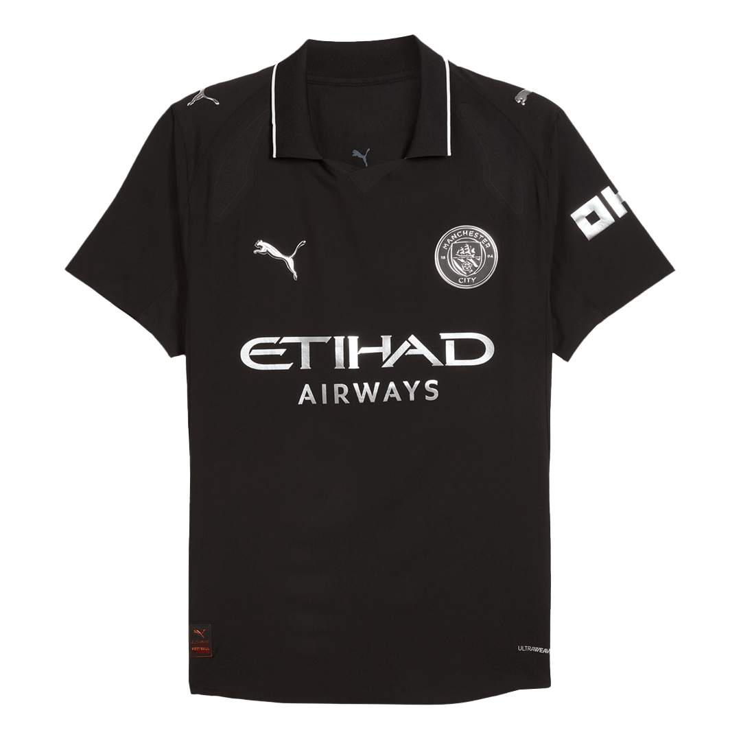 REIJNDERS #4 Manchester City Extérieur Maillot 2025/26 Noir Joueur