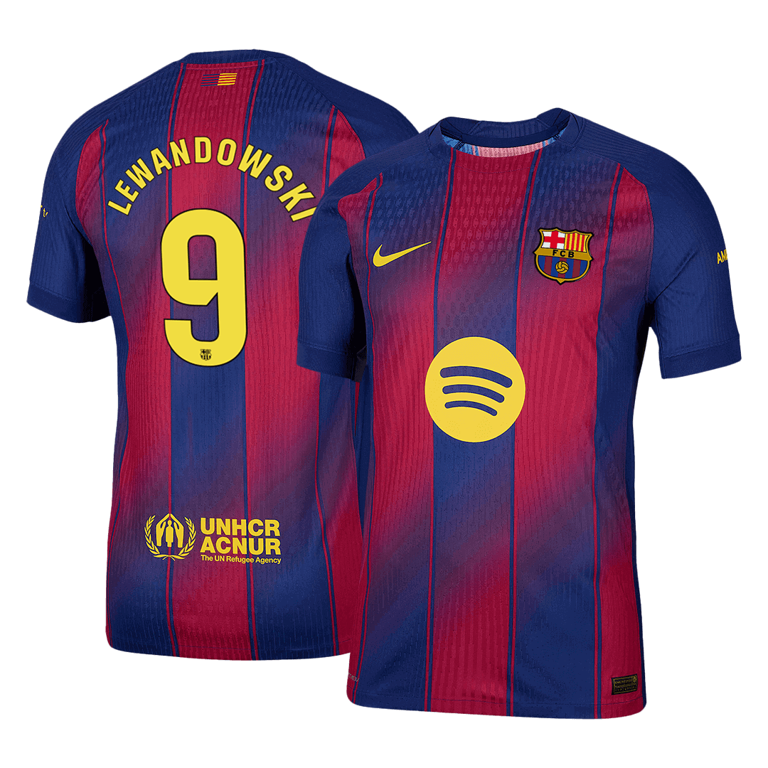 LEWANDOWSKI #9 Barcelone Domicile Maillot 2025/26 Authentique