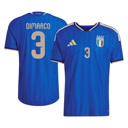 DIMARCO #3 Italie Domicile Maillot Coupe du Monde 2026 Bleu Joueur
