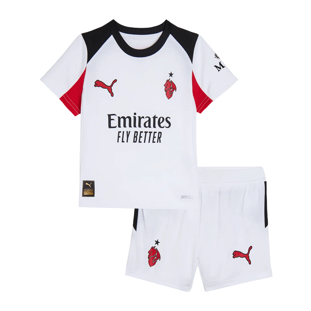 AC Milan Extérieur Maillot Kit 2025/26 Enfant Blanc