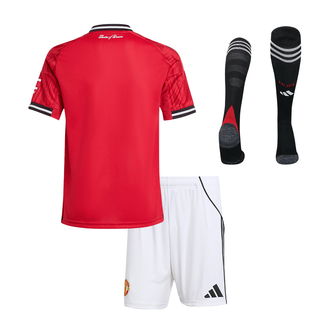 Manchester United Domicile Maillot Kit 2025/26 Enfant Rouge