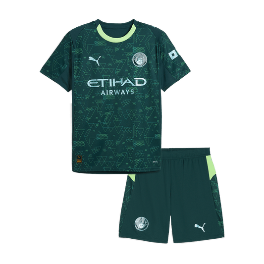 Manchester City Maillot Kit 2025/26 Enfant Vert
