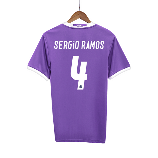 SERGIO RAMOS #4 Retro Real Madrid Extérieur Maillot 2016/17