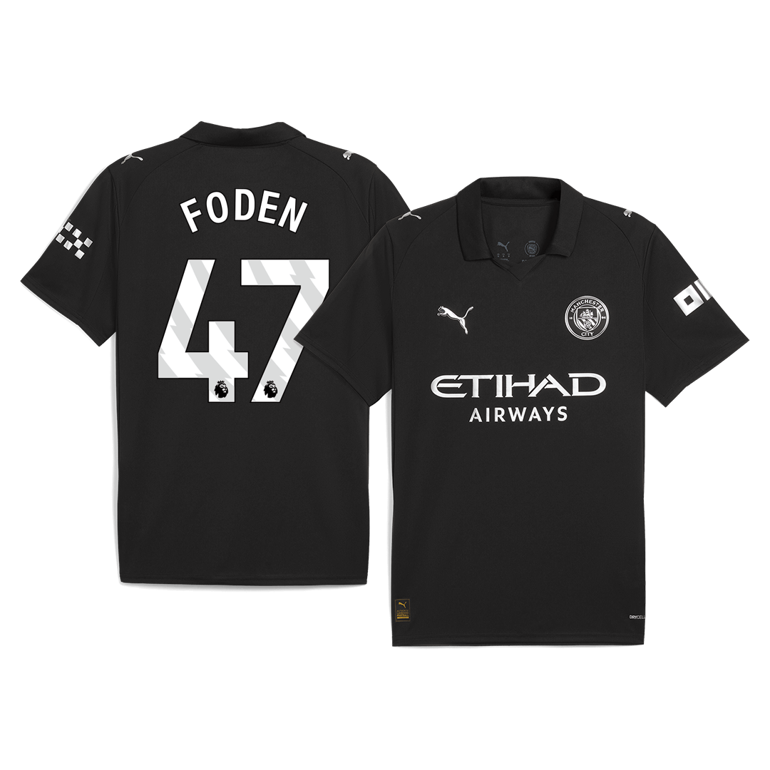 FODEN #47 Manchester City Extérieur Maillot 2025/26 Noir