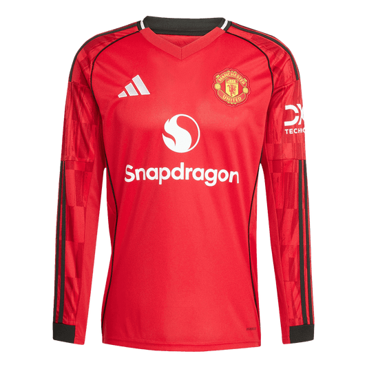 Manchester United Domicile Maillot Manches Longues 2025/26 Grande Taille