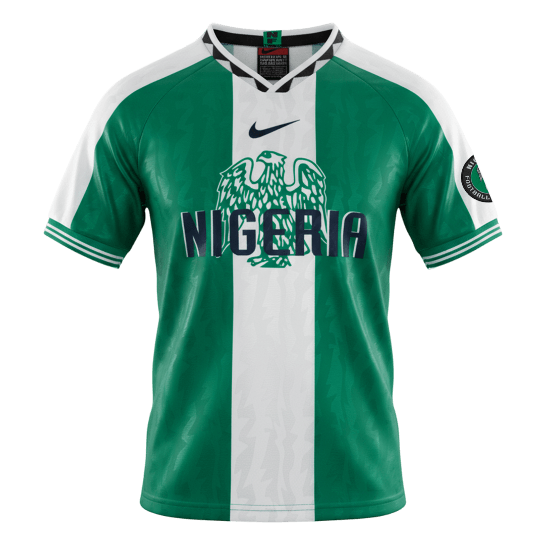 Retro Nigeria Domicile Maillot 1996 Green&White