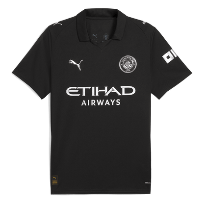 Manchester City Extérieur Maillot 2025/26 Noir