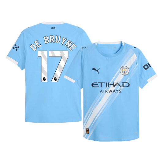 DE BRUYNE #17 Manchester City Domicile Maillot 2025/26 Authentique