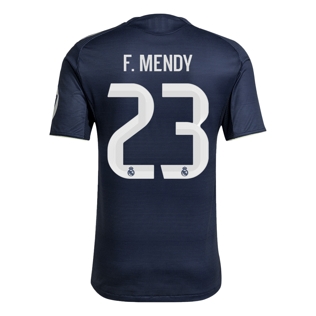 F.MENDY #23 Real Madrid Extérieur Maillot 2025/26 Bleu marine Authentique