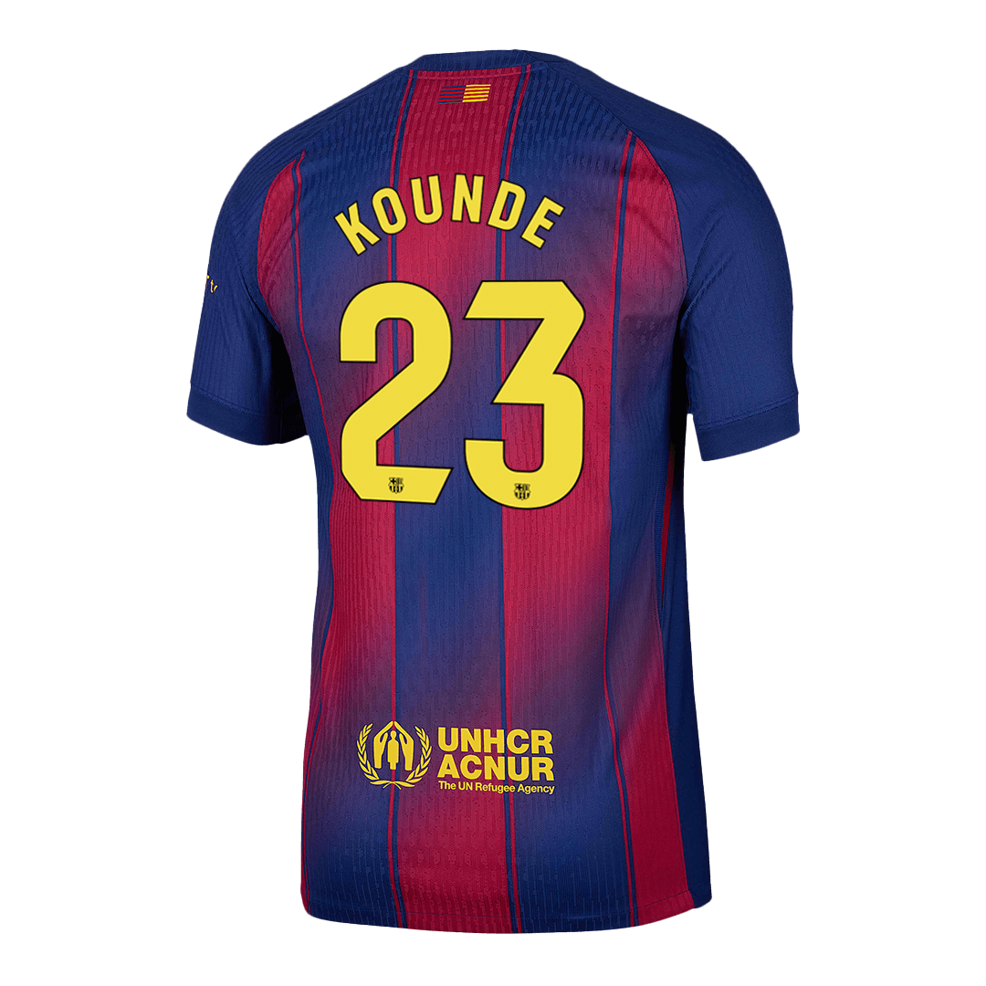KOUNDE #23 Barcelone Domicile Maillot 2025/26 Rouge et Bleu Authentique