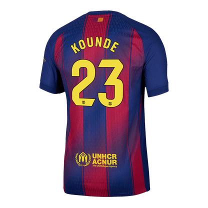 KOUNDE #23 Barcelone Domicile Maillot 2025/26 Rouge et Bleu Authentique