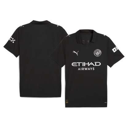 Manchester City Extérieur Maillot 2025/26 Noir