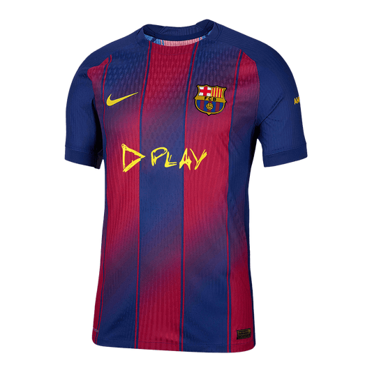 Barcelone Domicile Maillot 2025/26 Rouge et Bleu Joueur