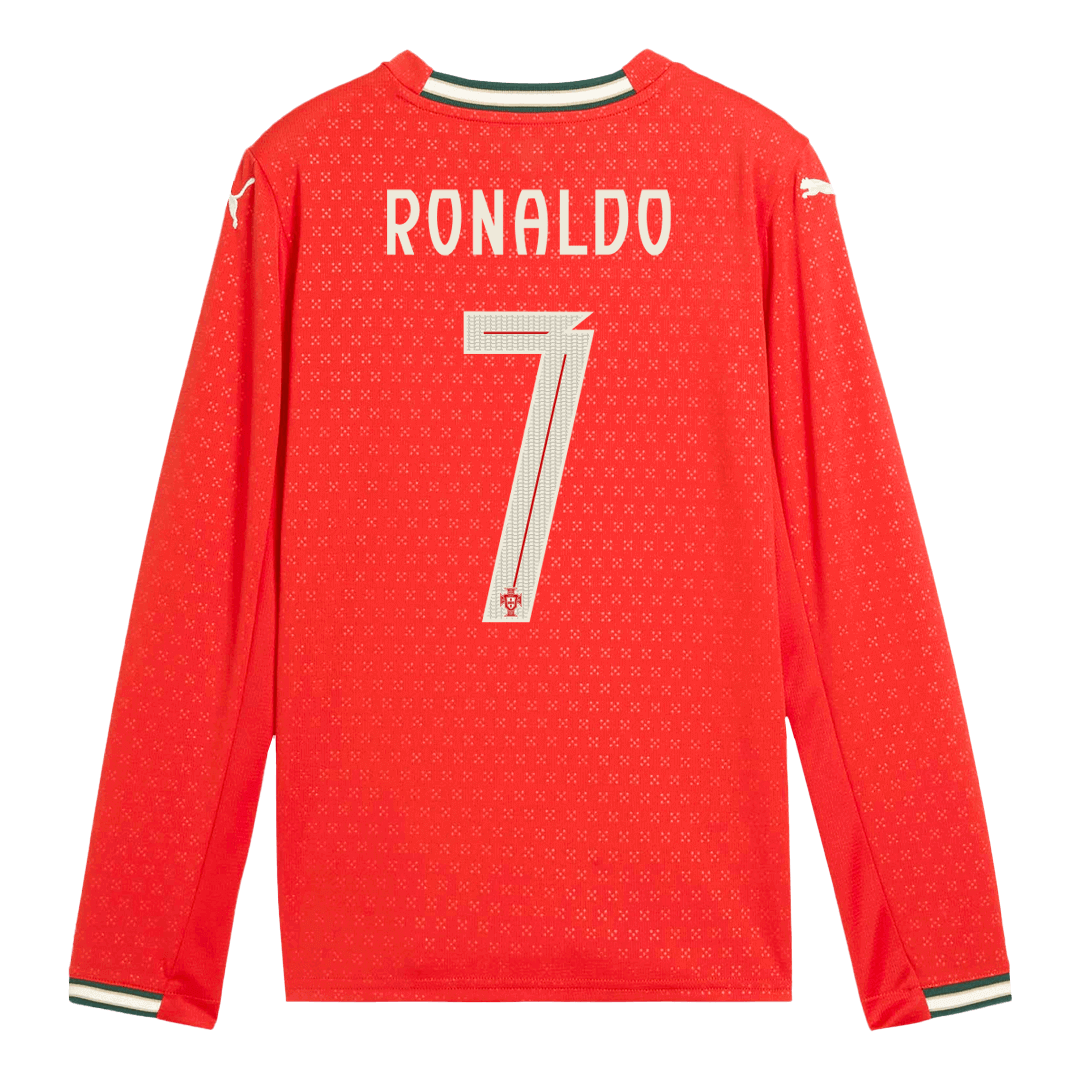 RONALDO #7 Portugal Domicile Maillot Manches Longues 2025