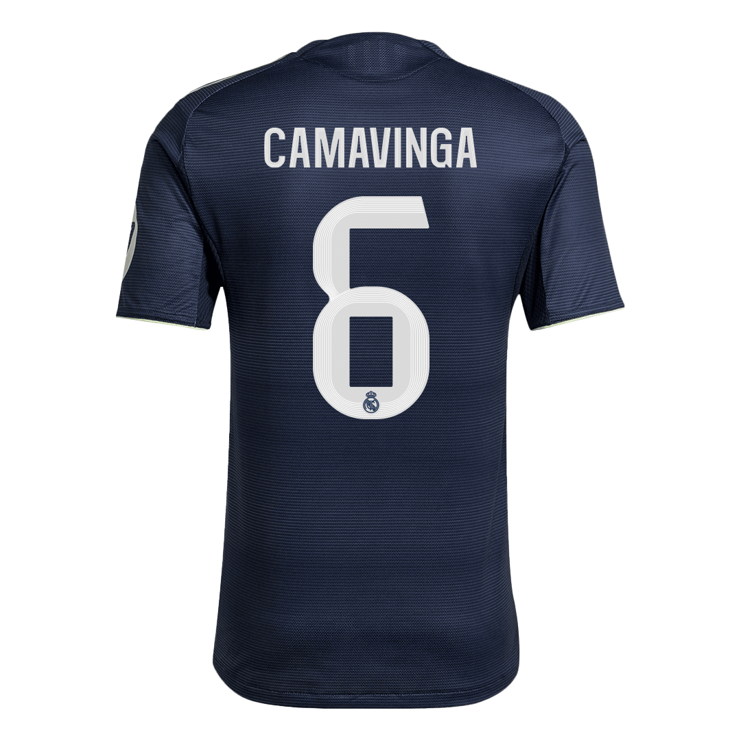 CAMAVINGA #6 Real Madrid Extérieur Maillot 2025/26 Bleu marine Authentique