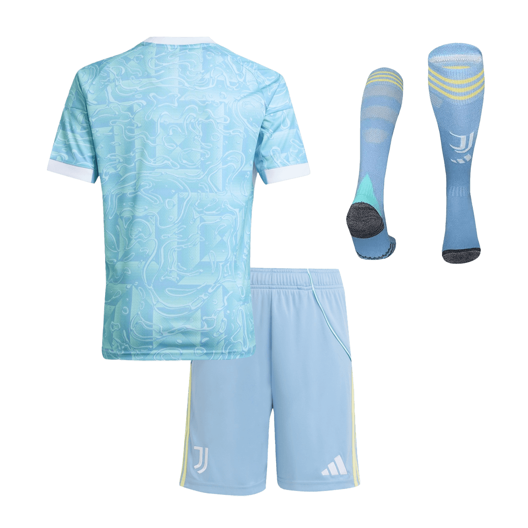 Juventus Extérieur Maillot Kit 2025/26 Enfant Bleu