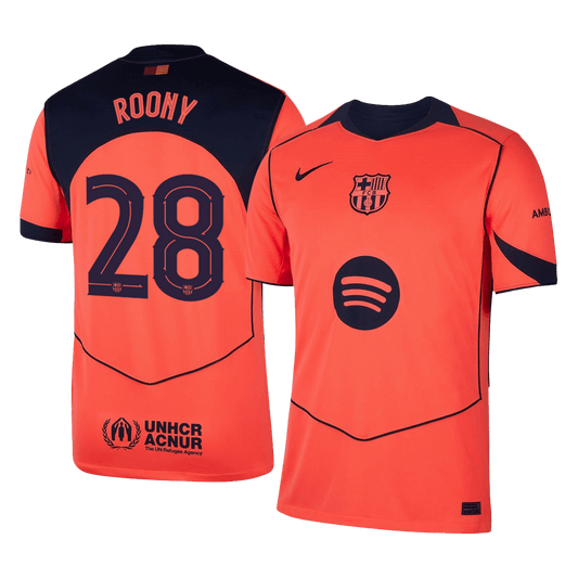 ROONY #28 Barcelone Third Maillot 2025/26 Orange