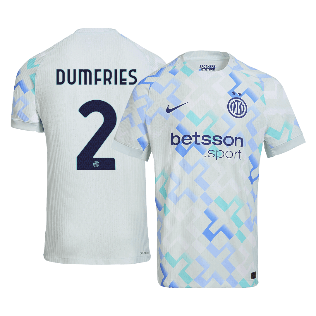 DUMFRIES #2 Inter Milan Extérieur Maillot 2025/26 Bleu Authentique