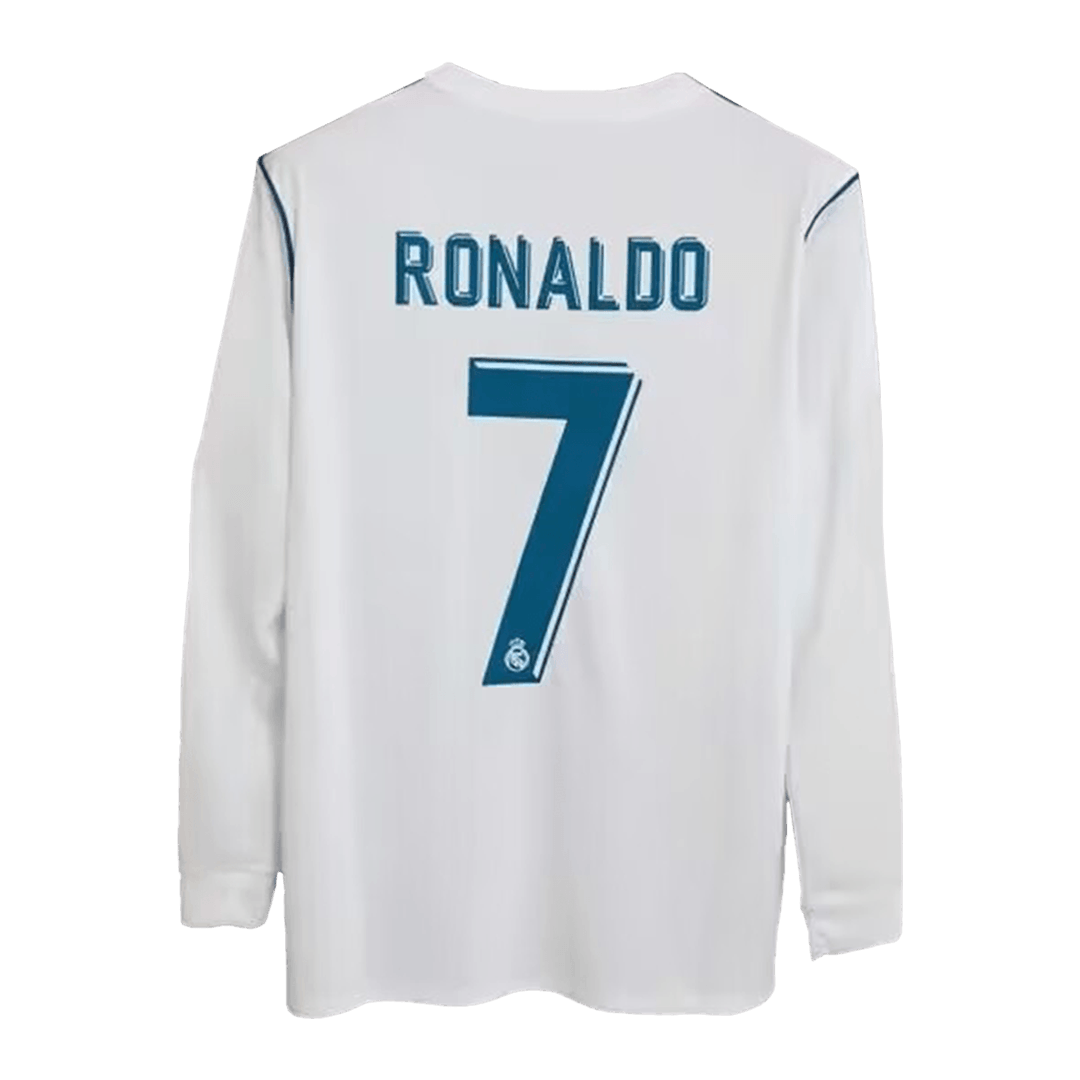 Retro RONALDO #7 Real Madrid Domicile Maillot Manches Longues 2017/18