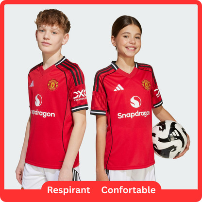 Manchester United Domicile Maillot Kit 2025/26 Junior