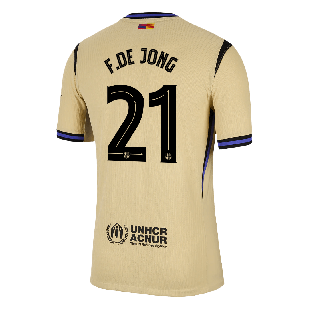 F.DE JONG #21 Barcelone Extérieur Maillot 2025/26 Authentique - UCL