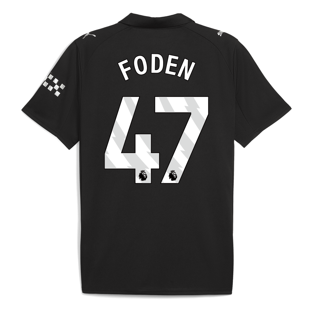 FODEN #47 Manchester City Extérieur Maillot 2025/26 Noir