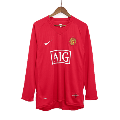 Retro RONALDO #7 Manchester United Domicile Maillot Manches Longues 2007/08
