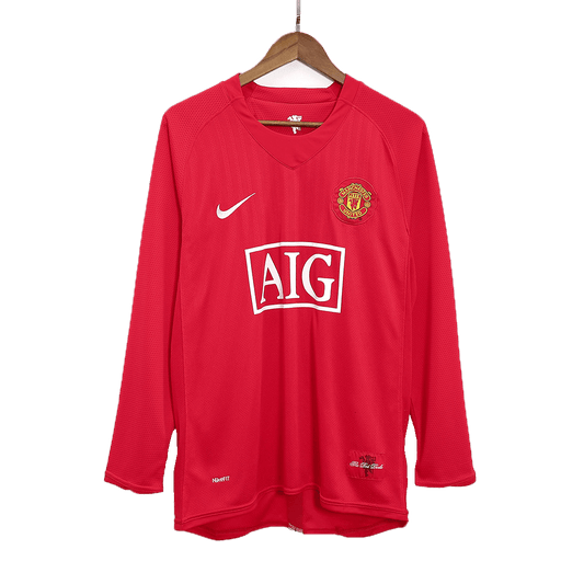 Retro RONALDO #7 Manchester United Domicile Maillot Manches Longues 2007/08