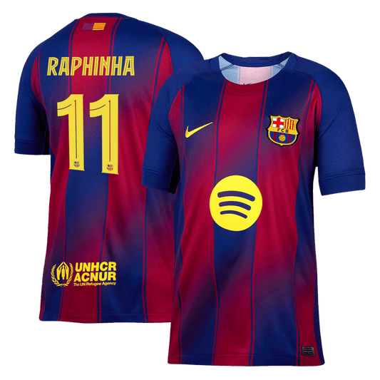 RAPHINHA #11 Barcelone Domicile Maillot 2025/26 - UCL