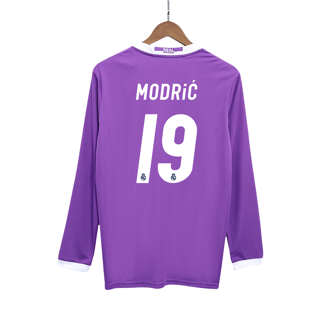 MODRIĆ #19 Retro Real Madrid Extérieur Maillot Manches Longues 2016/17