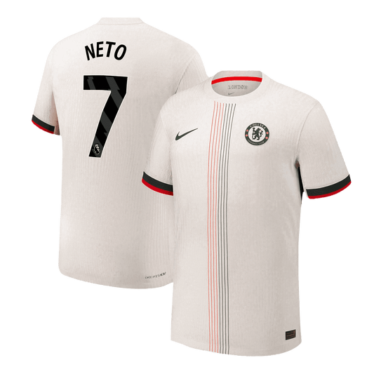 NETO #7 Chelsea Extérieur Maillot 2025/26 Blanc Authentique