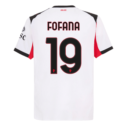 FOFANA #19 AC Milan Extérieur Maillot 2025/26 Blanc Authentique
