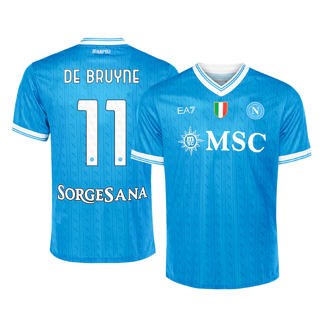 DE BRUYNE #11 Naples Domicile Maillot 2025/26 Bleu