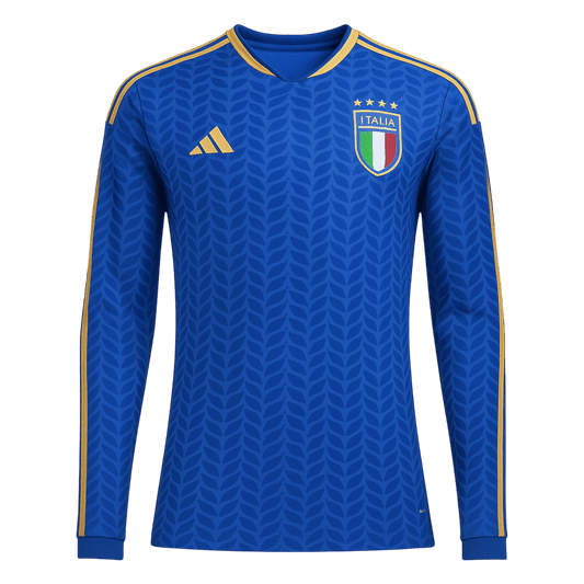 Italie Domicile Maillot Manches Longues - Coupe du Monde 2026 Bleu
