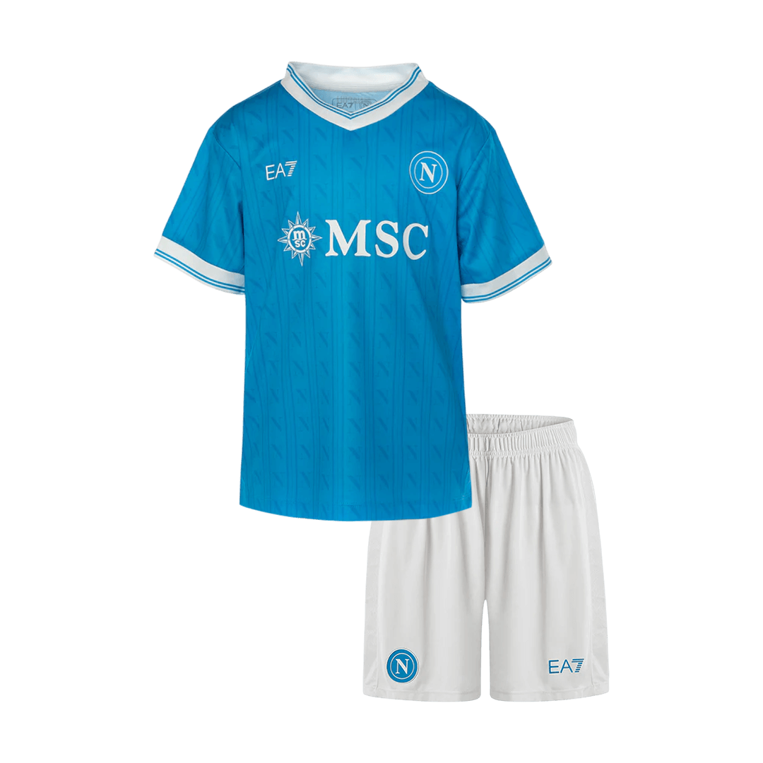 Naples Domicile Maillot Kit 2025/26 Junior Bleu