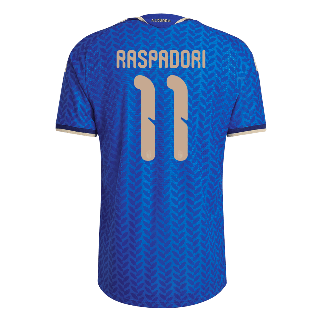 RASPADORI #11 Italie Domicile Maillot Coupe du Monde 2026 Bleu Joueur