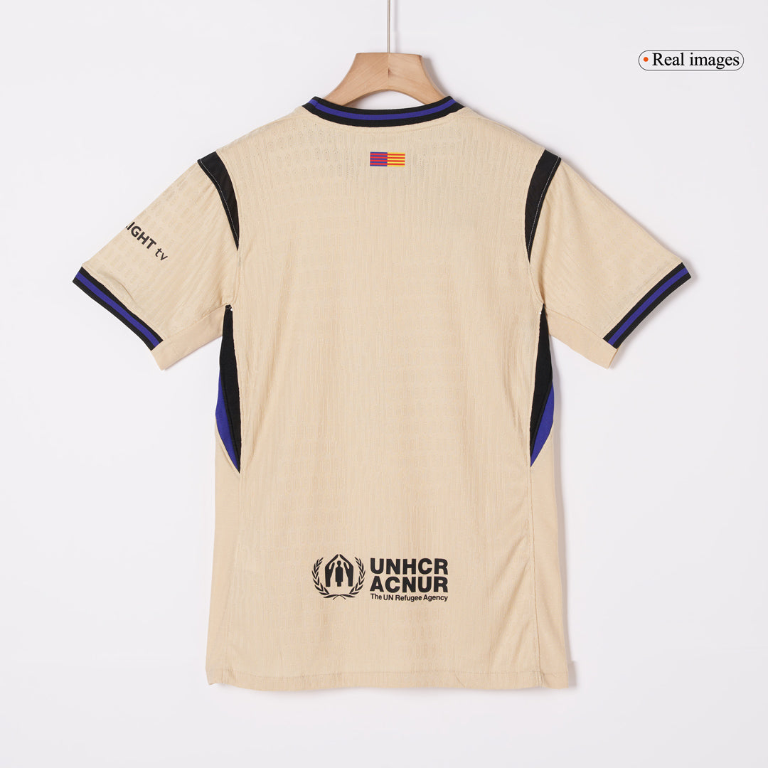 LAMINE YAMAL #10 Barcelone Extérieur Maillot 2025/26 Jaune Authentique - UCL