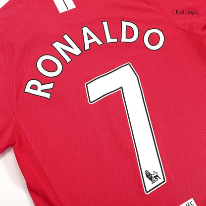 Retro RONALDO #7 Manchester United Domicile Maillot Manches Longues 2007/08