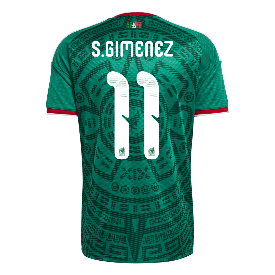 S.GIMENEZ #11 Mexique Domicile Maillot - Coupe du Monde 2026 Vert