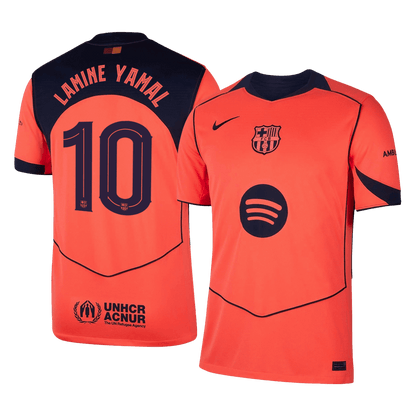 LAMINE YAMAL #10 Barcelone Third Maillot 2025/26 Orange - UCL