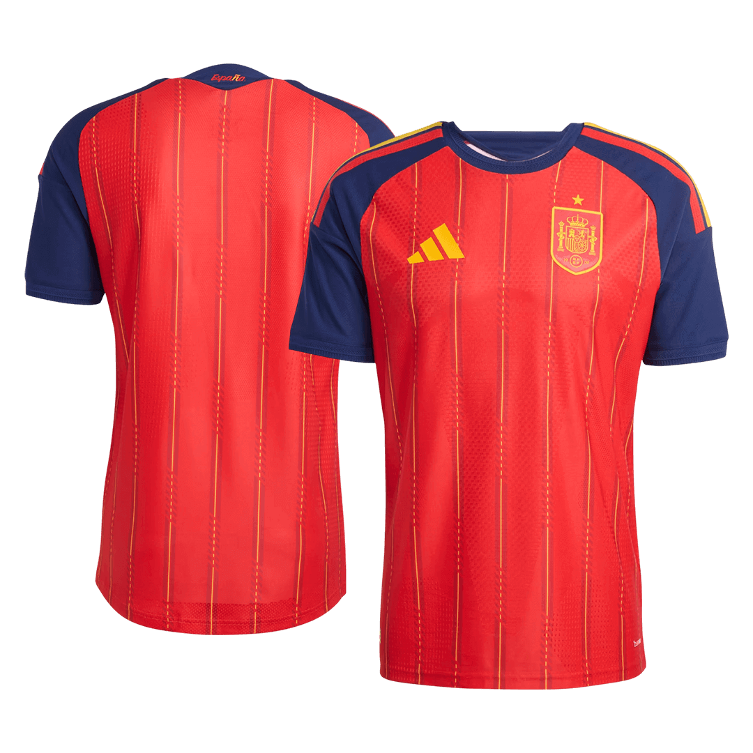 Espagne Domicile Maillot Coupe du Monde 2026 Rouge Joueur